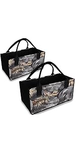 Allume Feu Lot De 2 Sacs En Panier à Bois De Chauffage Sac à Provisions Porte Journaux En Grand Panier A Gris 50x25x25cm 91585810 Panier Rangement