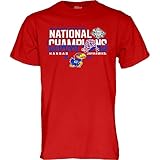 Blue 84 Men's Standard NCAA Kansas Jayhawks National Basketball Champions T-Shirt 2022 Net, Red, Large