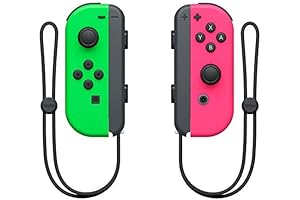Surreal Joy-Con Duo: Neon Green and Pink Symphony for Nintendo Switch