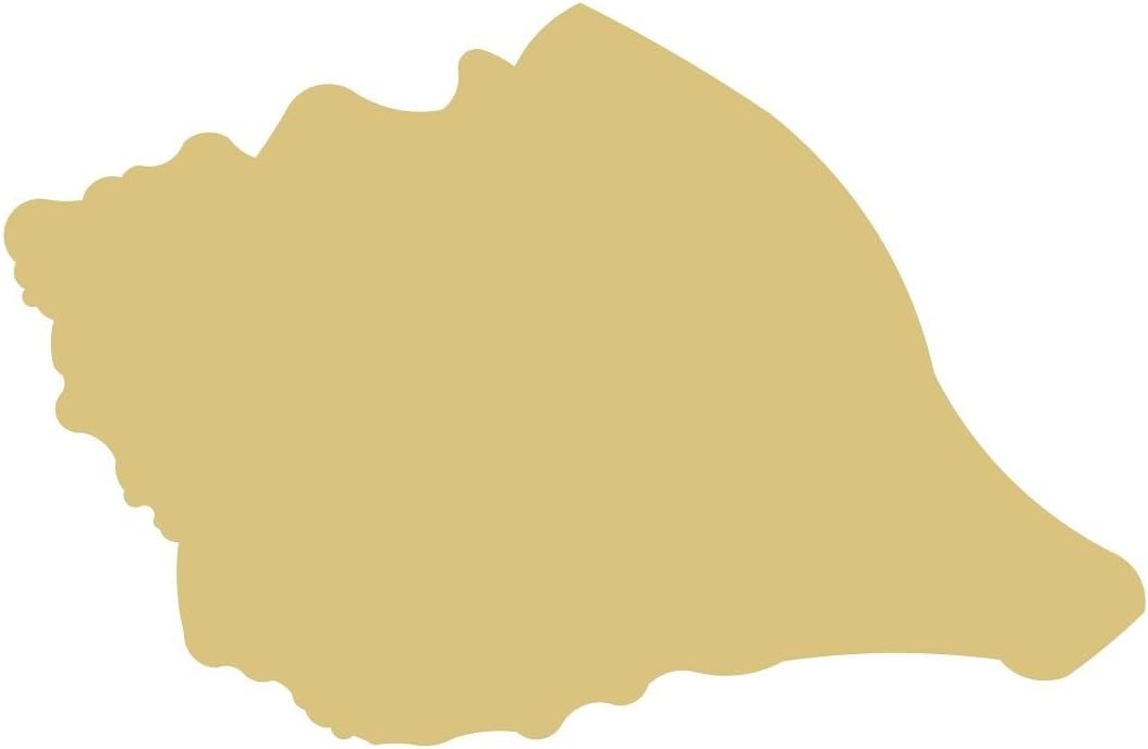 Seashell Unfinished MDF Craft Cutout – 1/4 Inch MDF Wood Blank Basic Shape for DIY Coastal Beach Door Hangers, Wood Signs & Seasonal Decor – Multiple Sizes (6”, 12”, 18”, 24”)