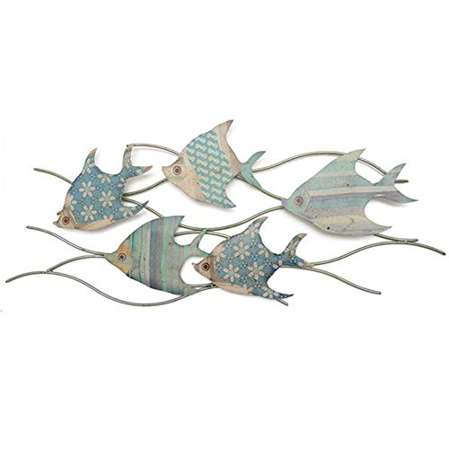 CINASA Exquisite Skulptur-Wanddekoration, Heim-Metall-Wanddekoration, Wanddekorationen, Metall-Fische, Kunst-Wandskulptur, Weihnachts-Fisch-Ornament, für Wohnzimmer
