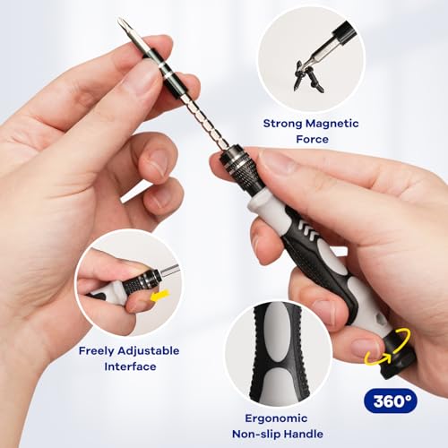 RealPlus 135 in1 Precision Screwdriver Set, Small Magnetic Screwdriver Kit, DIY Electronic Repair Tool Kit, Computer Repair Tool Set for PC, Laptop, Phone, Glasses, iPad, PS4, DIY Repairing Tools