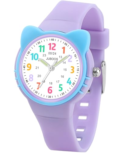 Juboos Kinderuhr Madchen, Armbanduhr Mädchen Junge Zeit Lernen Wasserdicht...