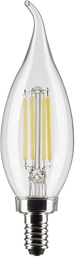Satco 6Pk 5.5w CA10 LED 2700K Candelabro Base regulable - 60w equiv