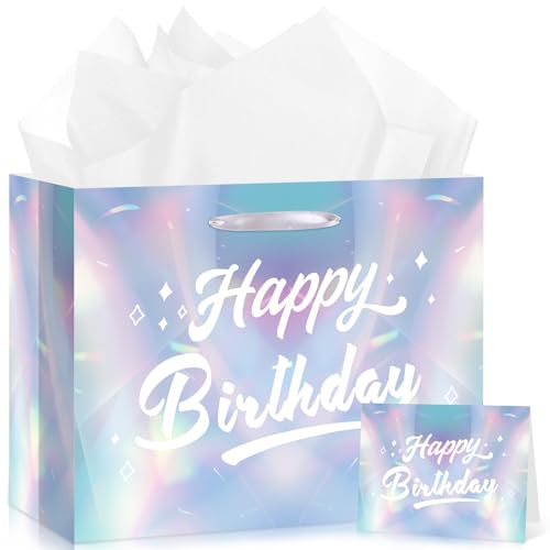 LUUFILx Wizard Birthday Gift Bag Wizard Hat Birthday Party Favors with Wrapping Paper Card Wizard School Gift Wrap Bag for Girls Boys Halloween Wizard Party Decorations Party Supplies (Yellow)