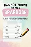 Das Notizbuch für deine Spardose - immer den Überblick behalten und Erinnerungen schaffen, perfekt für jedes Sparschwein, Spardose oder auch Sparbuch