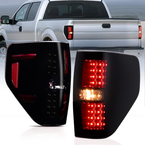 Image of Nilight Taillight Assembly for 2009-2014 Ford F150 Styleside Smoked Lens