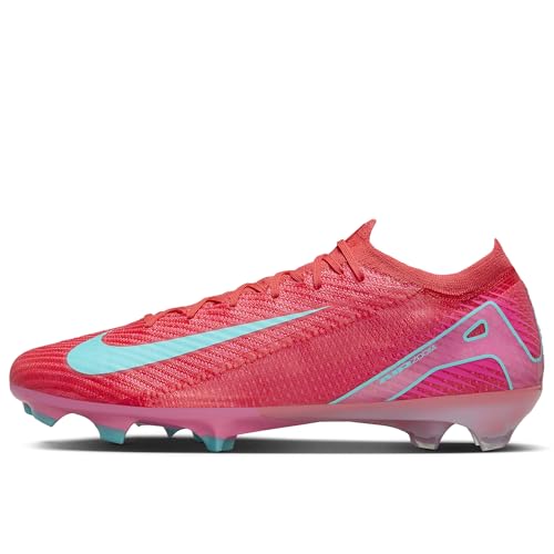 Nike Mercurial Vapor 16 Elite FG Low-Top Soccer Cleats (FQ1457-800, Ember Glow/Aurora Green) Size 12