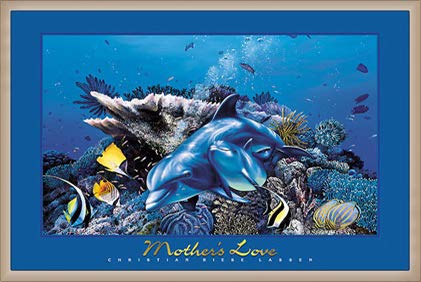 Mother's Love クリスチャン　ラッセン フレーム付き Amazon.co.jp: ポスター クリスチャン ラッセン Mothers Love