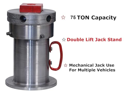 Image of GIZMO Mechanical Jack, Steel Jack, Jack Stands Double Lift, Jack Stands for Multi Vehicles Made of CNC Machines (75 TON)