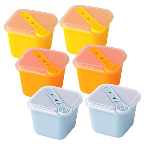Hohopeti 6 piezas Molde de Silicona para Hielo con Tapa de Colores Surtidos Resistente y Reutilizable para Bebidas y Postres Hogar Bares y Fiestas