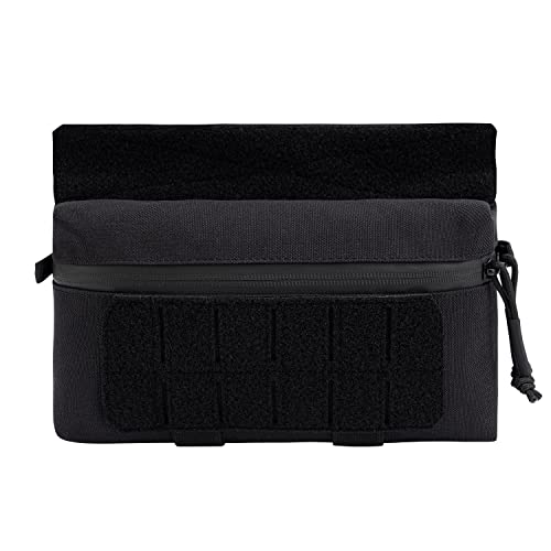 Dotacty Drop Pouch Sub Abdominal Carrying Kit Bag Utility Tool Sack Fanny Pack Admin Dangler Pouch For Duty Vest Tactical Carrier Chest Rig Bk #TOP5