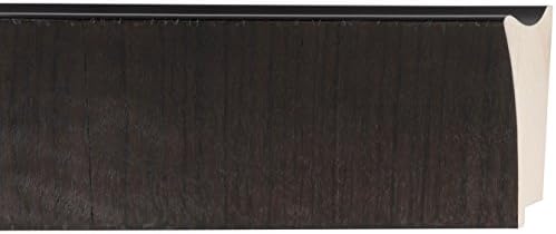 CountryArtHouse Picture Frame Moulding (Wood) 18ft bundle - Contemporary Black Finish - 4" width - 3/4" rabbet depth
