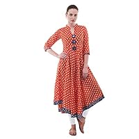 AnjuShree Choice Women Stitched Printed Cotton Anarkali Kurtis