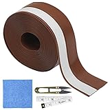 LOPOTIN 6M Burlete bajo Puerta a Prueba Viento, Tira Adhesiva para Puerta, Tira Aislamiento Acústico, Burletes Ventana marróns de Goma Silicona para Evitar Aire Frío, Cucarachas, Ratón, Polvo, Ruido.