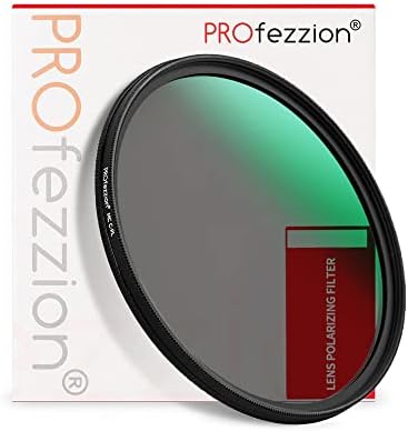 PROfezzion 49mm Circular Polarizer Filter for Canon R10 EOS M50 M5 M6 Mark II M200 with EF-M 15-45mm Kit Lens, Ultra Slim Multi-Coated Circular Polarizing Filter 12 Layers CPL Camera Lens Filter