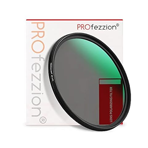 PROfezzion Okrągły filtr polaryzacyjny 77 mm do Canon EF 16-35 mm f4L, EF 24-70 mm f4L/Nikon AF-S 16-35 mm f4G, ultracienki wielowarstwowy okrągły filtr polaryzacyjny 12-warstwowy filtr obiektywu