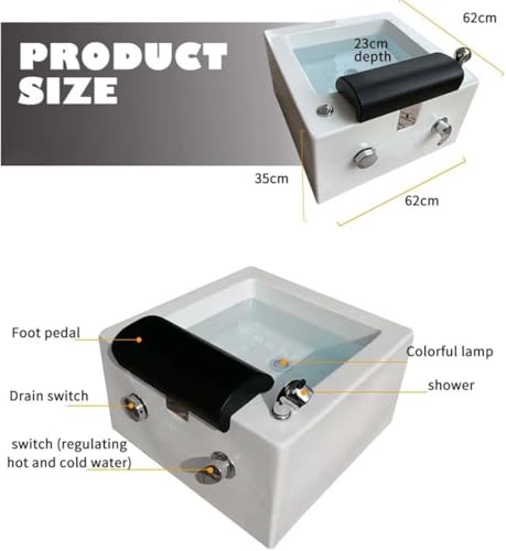 Pedicure Foot Spa, Bañera Portátil de Acrílico para Pies miniatura 3