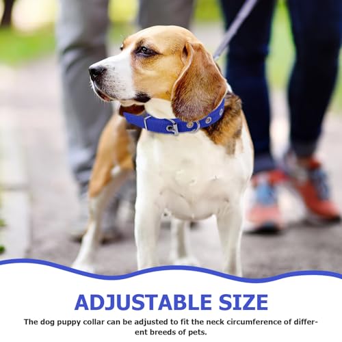 Collar para mascotas ajustable azul pequeño de poliéster miniatura 3