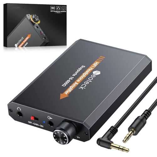 Neoteck 16-600Ω Headphone Amplifier, Portable Headphone Amplifier with Two-Stage Gain Switch, Rechargeble 3.5mm Jack Headphone Amp for MP3 MP4 Phones Digital Players and Computers Neoteck 16-600Ω Headphone Amplifier, Portable Headphone Amplifier with Two-Stage Gain Switch, Rechargeble 3.5mm Jack Headphone Amp for MP3 MP4 Phones Digital Players and Computers