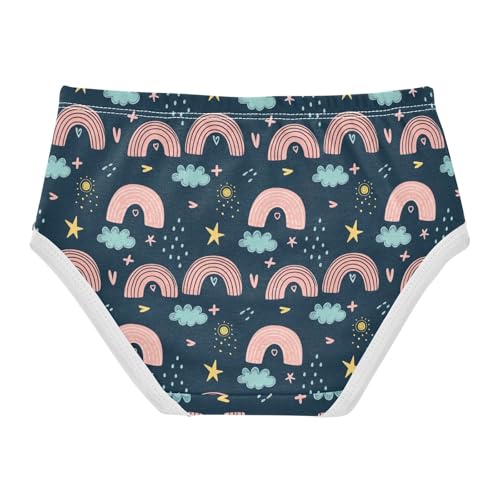 Joisal Cute Rainbows Cartoon Toddlers Underwear Floral 2t Cotton Panties Little Girl Bright Briefs Kids Undies2