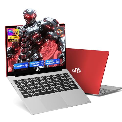 Image of NIMO 15.6 inch IPS FHD-Gaming-Laptop,AMD Ryzen 5 6600H 32GB DDR5 RAM 1TB SSD (Beat i5-1335U, 6 Cores Up to 4.5GHz) AMD Radeon 660M GPU-Computer with 100W Type-C Backlit Keyboard Fingerprint