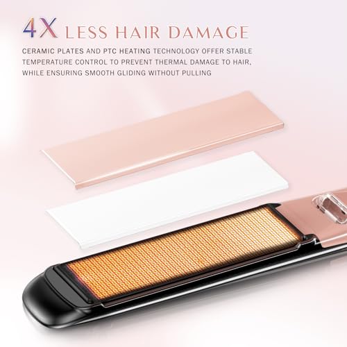 Dorisilk MD-V209 500 Degree High Temp Professional Hair Straightener,30S Fast Heating Ceramic Flat Iron ,2 In 1 Hair Straightener And Curler,Plasma Flat Iron Get Frizz-Free ,Dual Voltage thumb #4