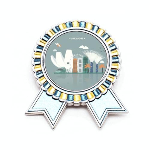 Pin's Singapour en métal souvenir de monument taille M