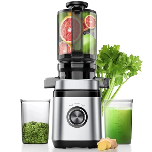 Juicer Machines, Cold Press Juicer with Wide Feed...