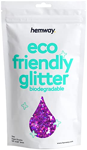 Eco Friendly Biodegradable Glitter, Purple Holographic, Super Chunky (1/8" 0.125" 3mm)