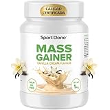 SPORT DONE - Mass Gainer 1kg Crème Vanille | 199 kcal par Dose | 40g Glucides + 6g Protéines | Hardgainer Métabolisme Rapide | Prise de Masse Musculation