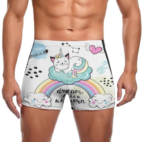 Boxer de bain licorne paresseuse pour homme motif original