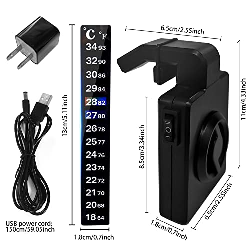 Mygiikaka Aquarium Chiller Fan, Usb Fish Tank Aquarium Cooling Fan 2-Level Speed Adjustable Aquarium Chiller For Mini Fish Tank (Smaller Than 17.7 Inches) #TOP6
