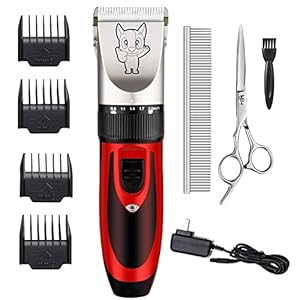 Dog Grooming Kit Clippers, Low Nois...
