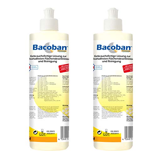 Preisvergleich Produktbild BACOBAN® Langzeit Flächendesinfektion, wasserbasiert - Fertiglösung, 1 L Desinfektion gegen Viren und Baterien