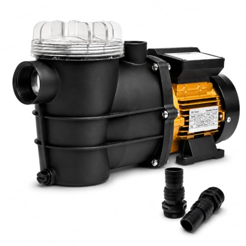 XtremepowerUS 3/4HP 2,400GPH High Flow Pond DIY Self Priming for Above Ground Swimming Pool Pump Strainer Basket 1.5" NPT Inlet/Outlet With Adapter Set