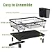 GHERISN Dish Drainer Rack with Drip Tray, Sink Dish Drainer with Drainage Spout, Stainless Steel Dish Drying Rack with Cups, Utensil & Cutting Board Holders for Kitchen Counter Space-Saving, Black