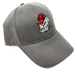 MVP UGA Georgia Bulldogs Mascot Logo Dark Grey Curved Bill Adjustable Cap