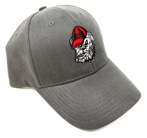 MVP UGA Georgia Bulldogs Mascot Logo Dark Grey Curved Bill Adjustable Cap