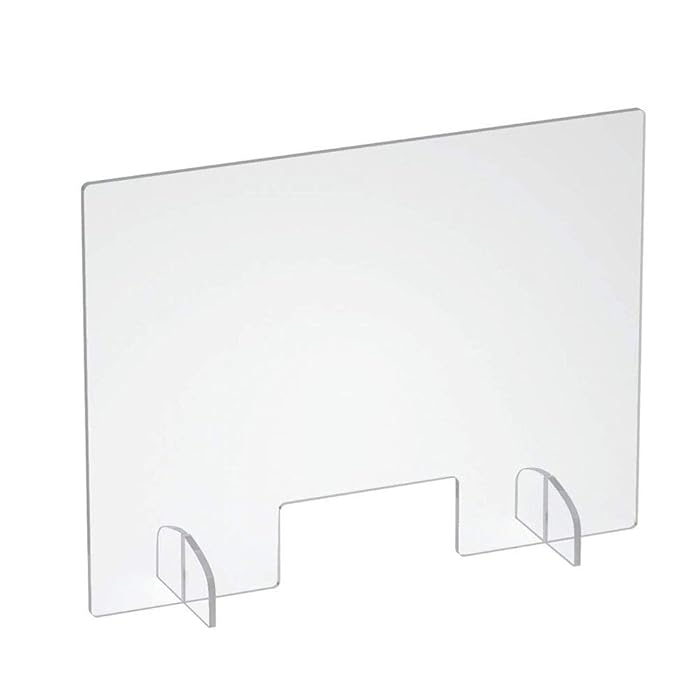 Buy KDJJH Sneeze Guard Shield, Acrylic Clear Reception Protective, Desk