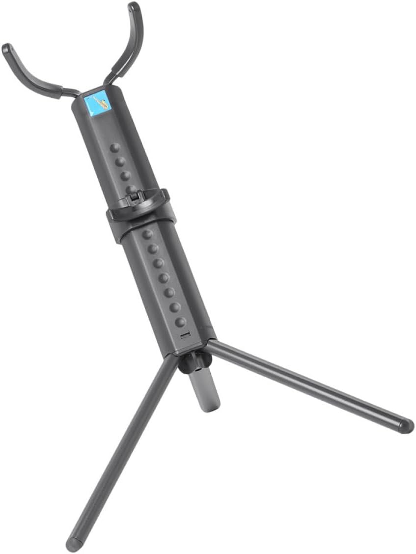 IMIKEYA Portable Tenor Saxophone Stand Black with Foldable Design, Sax Holder for Tenor Sax Storage, Instrument Bracket for Music Performance and Practice