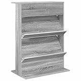 GFMGUEMV Zeitschriftenständer aus Holzwerkstoff, 70 x 41 x 96 cm, graues Magazinregal mit modernem Design für Wohnzimmer, Büro oder Schlafzimmer