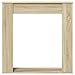 vidaXL Sonoma Oak Fireplace Frame, 100 x 20 x 100 cm, Particle Board Frame, Fireplace Frame, Fireplace Decoration