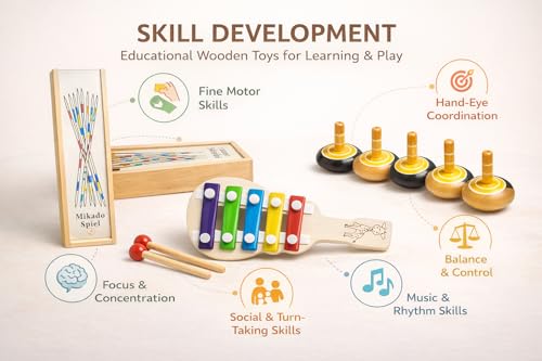 Image of Mikado - Wooden 31 Pickup Stick - Family Indoor & Outdoor Game - Hand Made Toy for Kids - Pack of One Pcs (Combo-2)