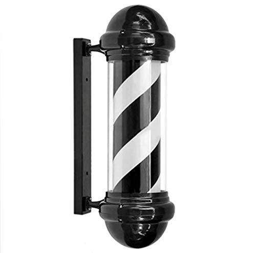 Preisvergleich Produktbild Beckye Barbierstab Leuchtkugel 73 cm Led Traditional Weiß Schwarz Beleuchtende Rotierende Streifen Friseur Salon Licht Schild Mauer Lampe / A