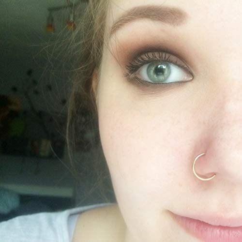 Fake Nose Ring Hoop Nose Rings Set Nose Piercing Lip Nose Rings Jewelry for Women Men Girl3