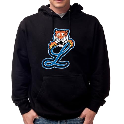 Dominican Baseball Team - Tigres del Licey Hoody Tigre Logo F244 (US, Alpha, Large, Regular, Regular, Black)