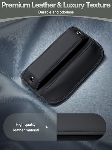 Universal Fit Car Gap Filler, Premium Leather Seat Gap Filler Organizer, Car SUV Truck Essentials (Black, 1 Pack) - Image 7