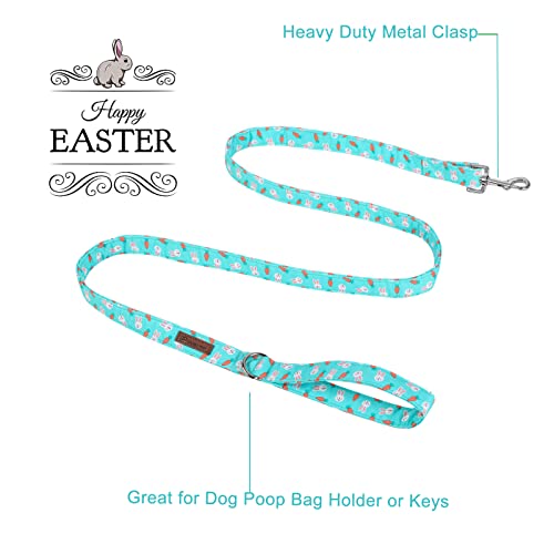 UP URARA PUP Easter Dog Leash Match Dog Collar, Sturdy Durable Easter Day Cotton Dog Leash, Cute Carrot & Rabbit Dog Training Leash for Small Medium Large Dog - Image 3