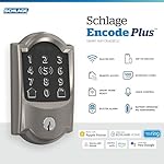 Schlage BE499WB CAM 619 Encode Plus WiFi Deadbolt Smart Lock, Keyless Entry Touchscreen Door Lock with Camelot Trim, Satin Nickel - Image 2